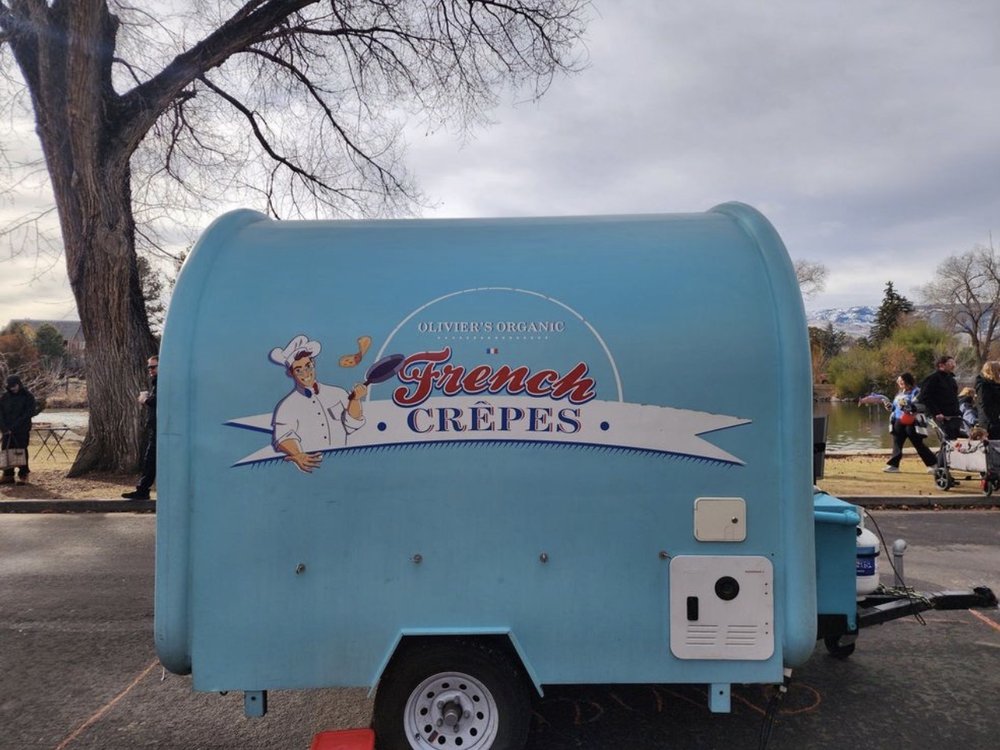 Olivier's blue crêpe trailer at Idlewild Park